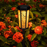 Hexagonal LED Solar Landscape Path Lights Waterproof RGB and Warm White Garden Lawn Lamp