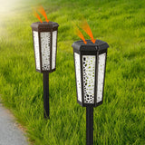 Hexagonal LED Solar Landscape Path Lights Waterproof RGB and Warm White Garden Lawn Lamp
