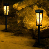Hexagonal Solar Powered Outdoor Pathway Lights IP65 Waterproof LED Garden Lawn Lamps Set of 2