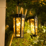 Hexagonal Solar Powered Outdoor Pathway Lights IP65 Waterproof LED Garden Lawn Lamps Set of 2