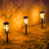 Hexagonal Solar Powered Outdoor Pathway Lights IP65 Waterproof LED Garden Lawn Lamps Set of 2