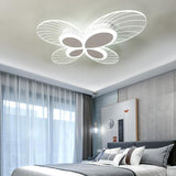 Butterfly Shaped Dimmable LED Flush Mount Ceiling Lamp Nordic Style Modern Lighting for Living Room