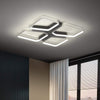 Modern Geometric LED Flush Mount Ceiling Light with Silica Gel and Aluminum Shades