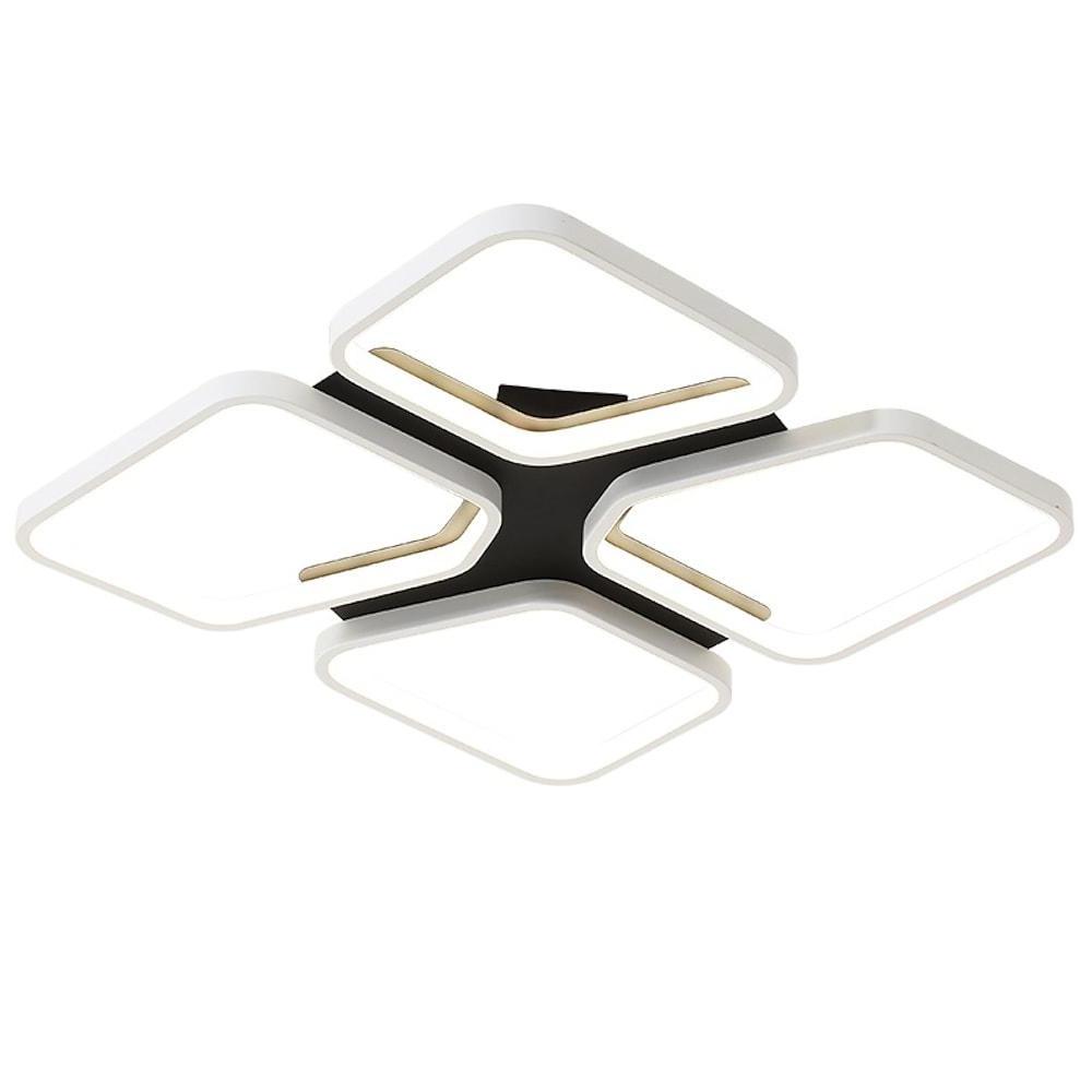 Modern Geometric LED Flush Mount Ceiling Light with Silica Gel and Aluminum Shades