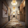 Modern Crystal Oval LED Flush Mount Ceiling Light for Hallway and Bedroom