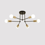 Modern 6 Light Flush Mount Ceiling Light Fixture Metal Nordic Chandelier for Living Room Bedroom