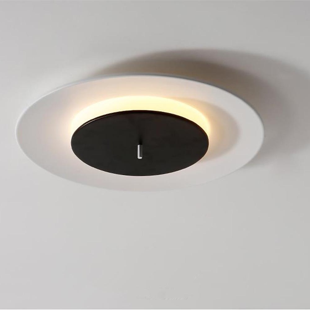 Modern Geometric Double Circle LED Flush Mount Ceiling Light for Bedroom and Hallway