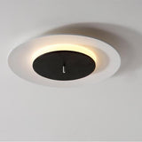 Modern Geometric Double Circle LED Flush Mount Ceiling Light for Bedroom and Hallway