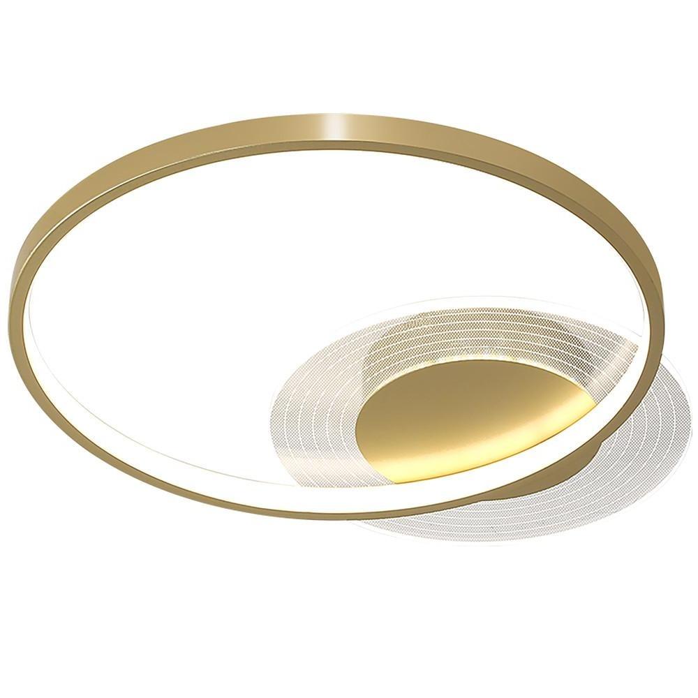 Modern Geometric Circle LED Flush Mount Ceiling Lamp for Minimalist Interior Lighting