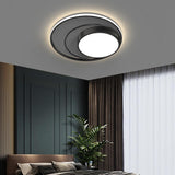 Modern Nordic Black LED Ceiling Light Multiple Circles Flush Mount Lamp for Living Room
