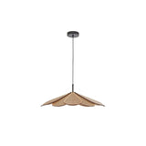 Hollyhock Wood LED Pendant Light Minimalist Wabi Sabi Hanging Ceiling Lamp for Modern Spaces