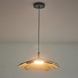 Hollyhock Wood LED Pendant Light Minimalist Wabi Sabi Hanging Ceiling Lamp for Modern Spaces