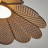 Hollyhock Wood LED Pendant Light Minimalist Wabi Sabi Hanging Ceiling Lamp for Modern Spaces