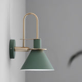 Horn Shape Minimalist Iron Wall Sconce Modern Industrial Metal Wall Lamp for Living Room