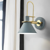 Horn Shape Minimalist Iron Wall Sconce Modern Industrial Metal Wall Lamp for Living Room
