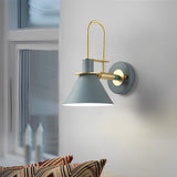 Horn Shape Minimalist Iron Wall Sconce Modern Industrial Metal Wall Lamp for Living Room