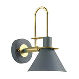 Horn Shape Minimalist Iron Wall Sconce Modern Industrial Metal Wall Lamp for Living Room