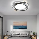 Modern Nordic Round LED Flush Mount Ceiling Light with Remote Control Dimmable Lighting
