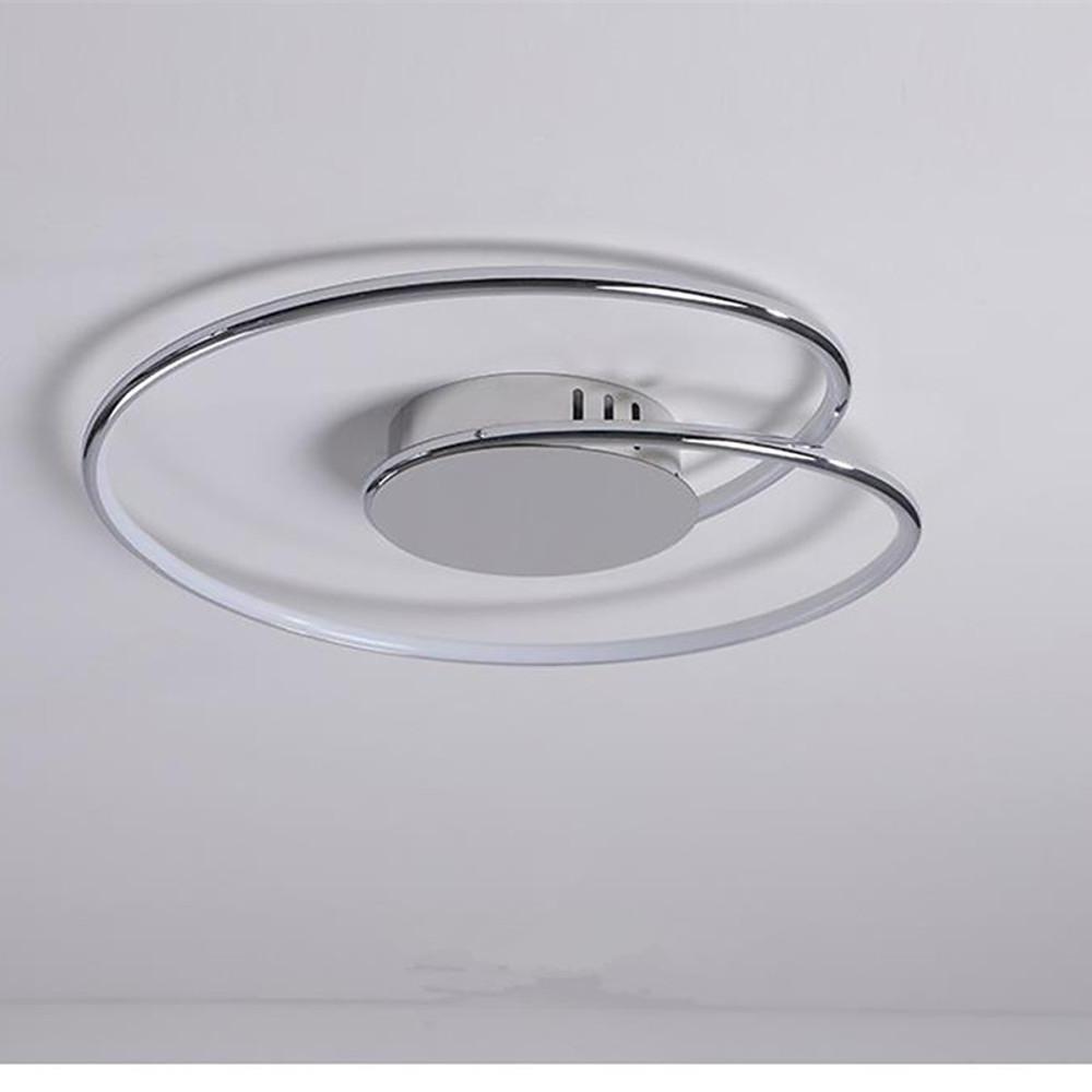 Modern Double Circular LED Flush Mount Ceiling Light for Bedroom and Kitchen