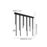 Modern Linear Electroplated Metal LED Flush Mount Ceiling Light with Smart Wireless Control