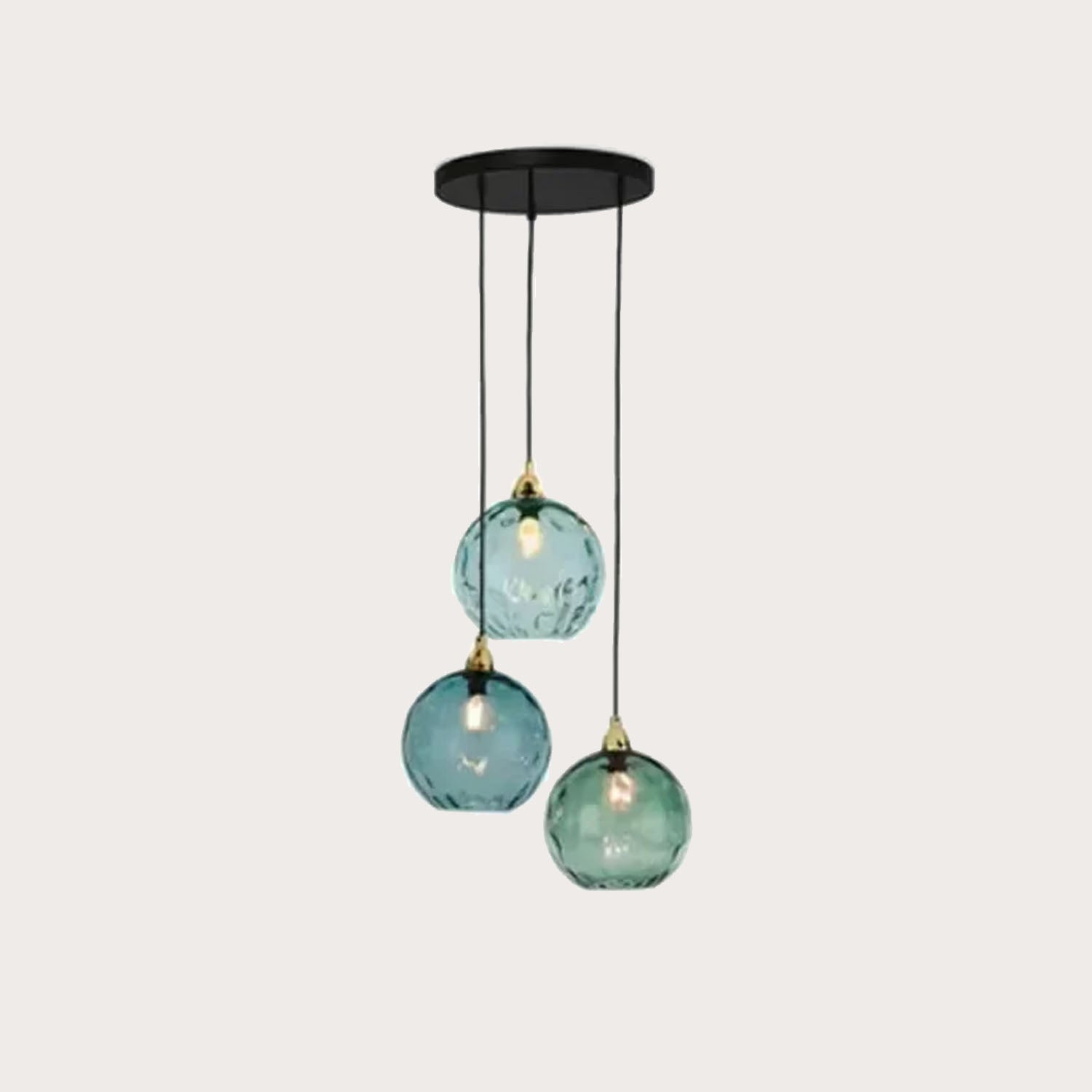 Allo Living Modern Simple Colored Water Pattern Glass Ball Pendant Light