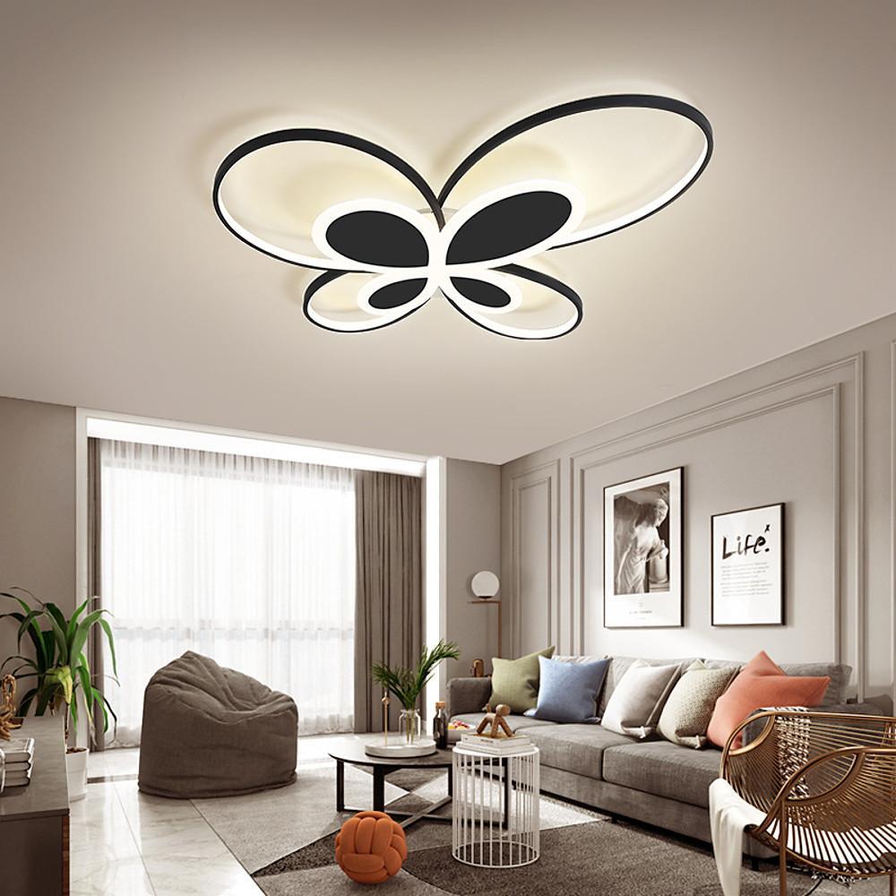 Modern Butterfly Shaped Dimmable LED Flush Mount Ceiling Light for Kids Bedroom and Nursery