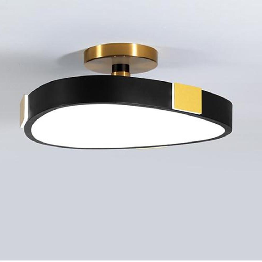 Modern Geometric LED Flush Mount Ceiling Light Abstract Metal Bedroom Lamp