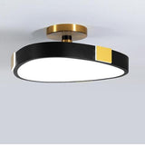 Modern Geometric LED Flush Mount Ceiling Light Abstract Metal Bedroom Lamp
