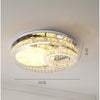 Modern Crystal LED Ceiling Light Overlapping Circles Stainless Steel Flush Mount Lighting