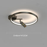 Modern Round LED Dimmable Flush Mount Ceiling Light Aluminum Circle Spotlight for Bedroom
