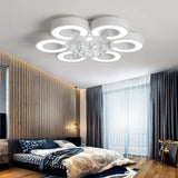 Modern Flower Cluster LED Ceiling Light Dimmable Flush Mount Fixture for Bedroom and Living Room