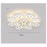 Modern Geometric Flower Shape LED Flush Mount Ceiling Light in White Finish
