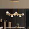 Modern Crystal Globe Cluster Flush Mount Ceiling Light with Metal Frame and LED Illumination