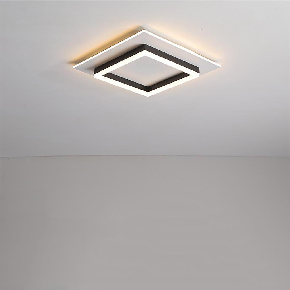 Modern Double Square LED Flush Mount Ceiling Light for Bedroom and Living Room