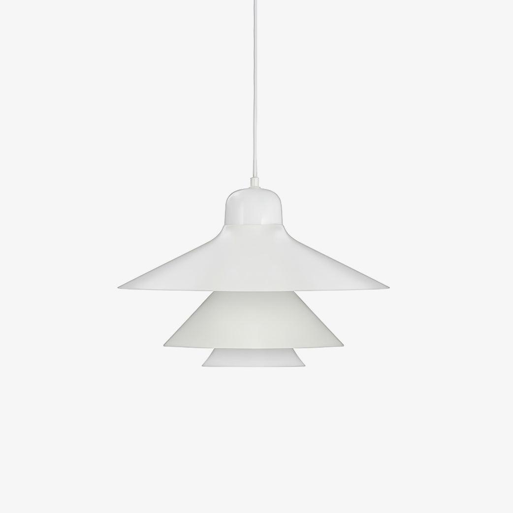 Ikono Style Aluminum Pendant Light with Glass Diffuser and Dual Shade Design for Modern Interior Decor