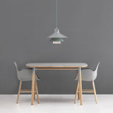 Ikono Style Aluminum Pendant Light with Glass Diffuser and Dual Shade Design for Modern Interior Decor