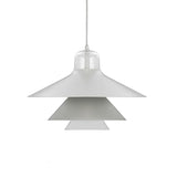Ikono Style Aluminum Pendant Light with Glass Diffuser and Dual Shade Design for Modern Interior Decor
