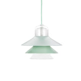 Ikono Style Aluminum Pendant Light with Glass Diffuser and Dual Shade Design for Modern Interior Decor