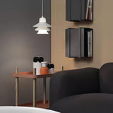 Ikono Style Aluminum Pendant Light with Glass Diffuser and Dual Shade Design for Modern Interior Decor