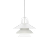 Ikono Style Aluminum Pendant Light with Glass Diffuser and Dual Shade Design for Modern Interior Decor