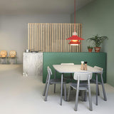 Ikono Style Aluminum Pendant Light with Glass Diffuser and Dual Shade Design for Modern Interior Decor