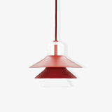 Ikono Style Aluminum Pendant Light with Glass Diffuser and Dual Shade Design for Modern Interior Decor