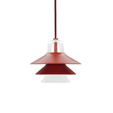 Ikono Style Aluminum Pendant Light with Glass Diffuser and Dual Shade Design for Modern Interior Decor