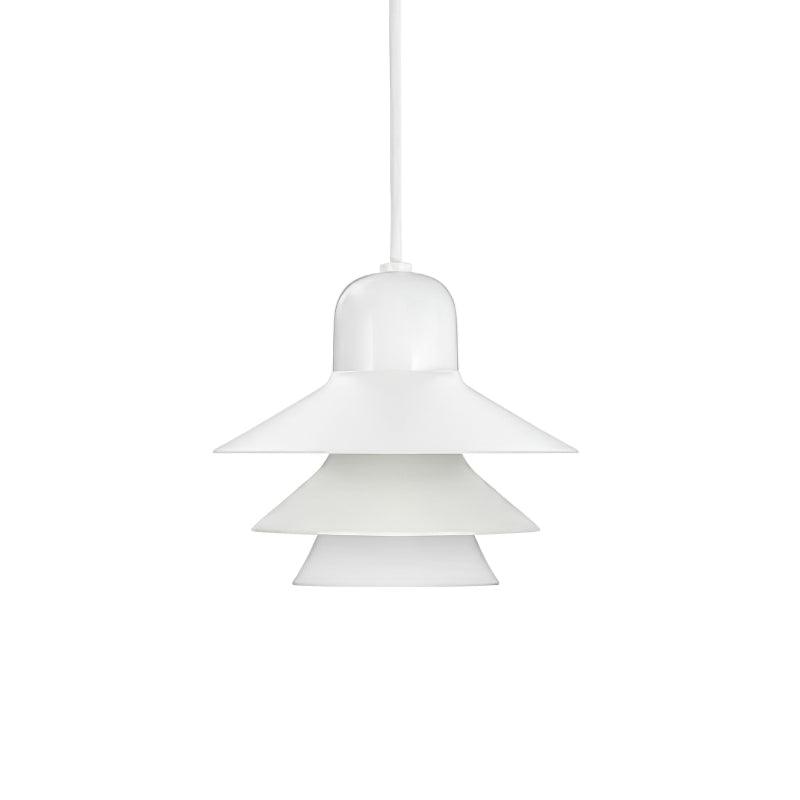 Ikono Style Aluminum Pendant Light with Glass Diffuser and Dual Shade Design for Modern Interior Decor