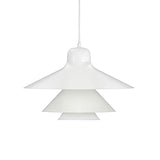 Ikono Style Aluminum Pendant Light with Glass Diffuser and Dual Shade Design for Modern Interior Decor