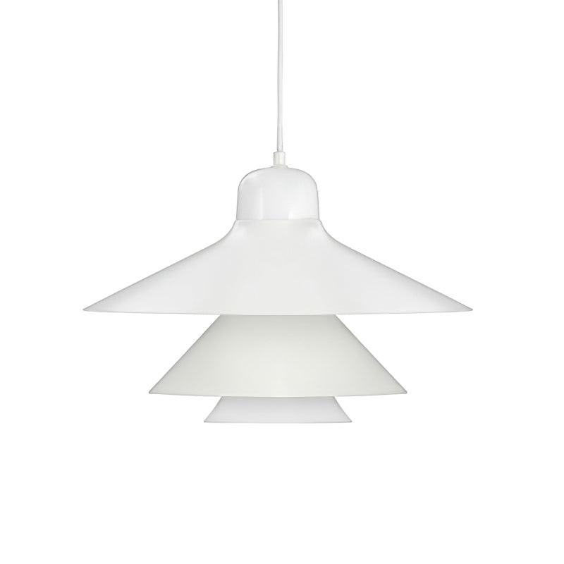 Ikono Style Aluminum Pendant Light with Glass Diffuser and Dual Shade Design for Modern Interior Decor