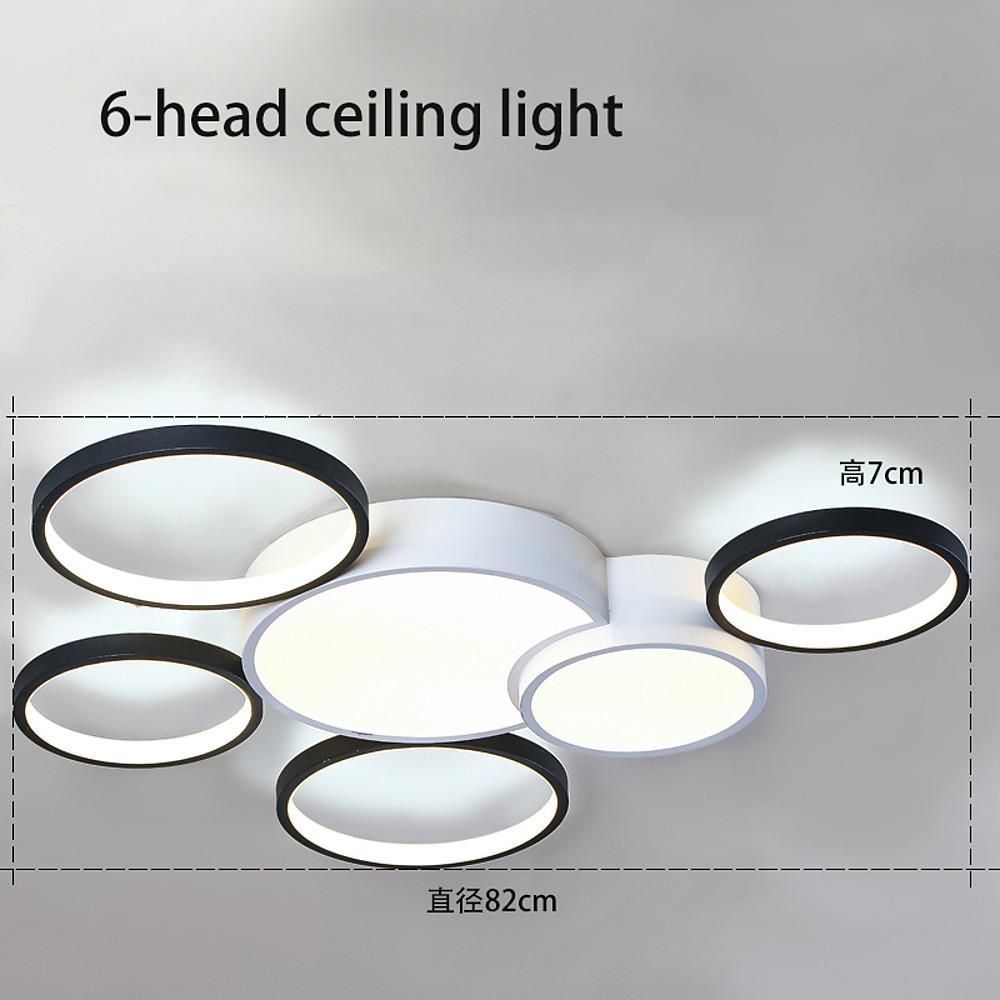 Modern Geometric Multiple Ring LED Flush Mount Ceiling Light Nordic Circle Chandelier for Living Room