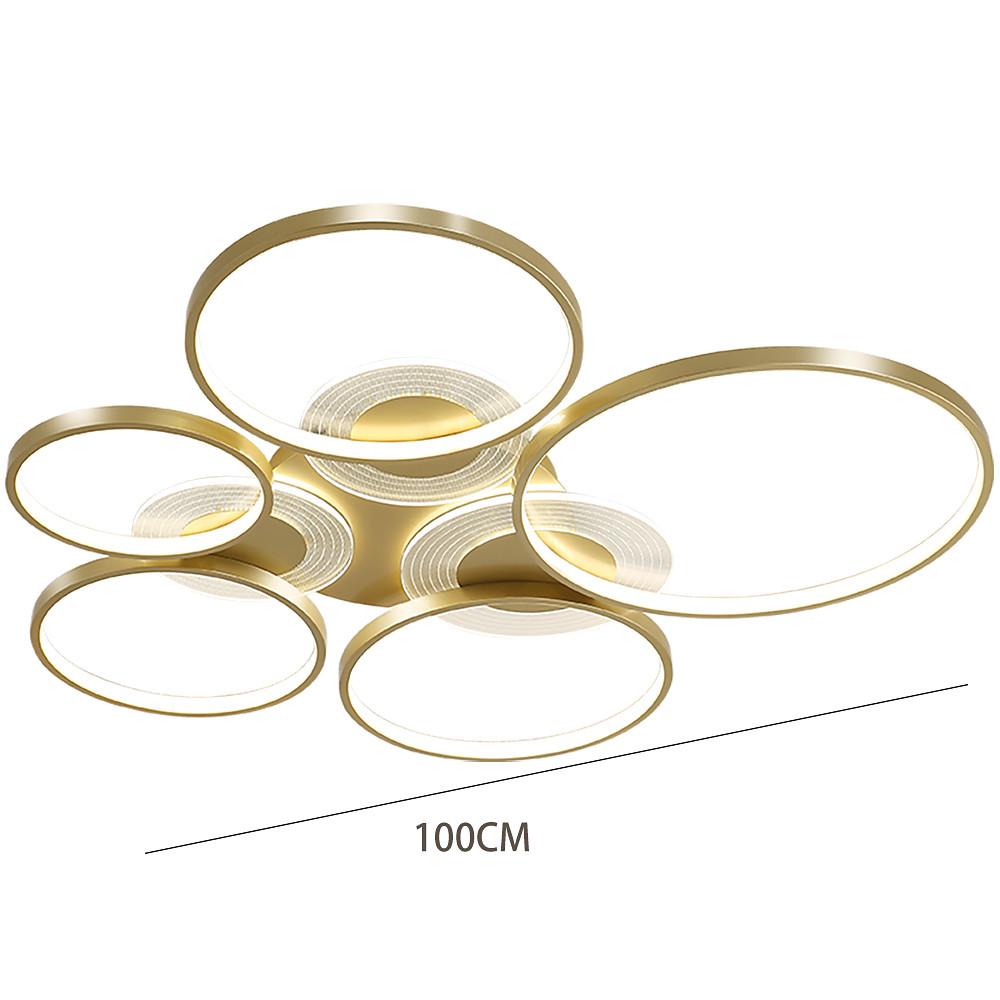 Modern Geometric Circle LED Flush Mount Ceiling Lamp for Minimalist Interior Lighting