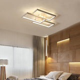 Geometric Triple Rectangle LED Flush Mount Ceiling Light Modern Indoor Fixture for Living Room