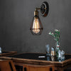 Industrial Adjustable Iron Wall Sconce Retro Black and Copper Finish Interior Light Fixture